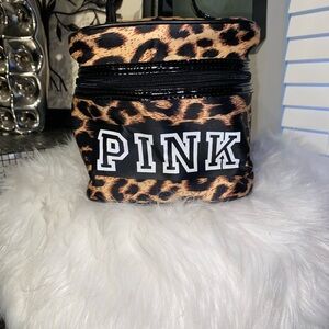 Vs pink Leopard Print Makeup Bag